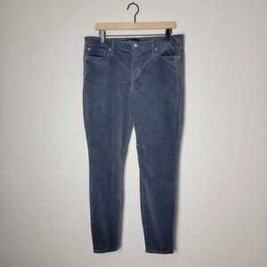 Gap Gray Mid-Rise Corduroy Pants Leggings Size 12